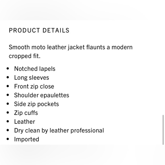 Saks Fifth Avenue- LaMarque - NWOT
Donna Leather Biker Jacket
BLACK
Small - Picture 8 of 8